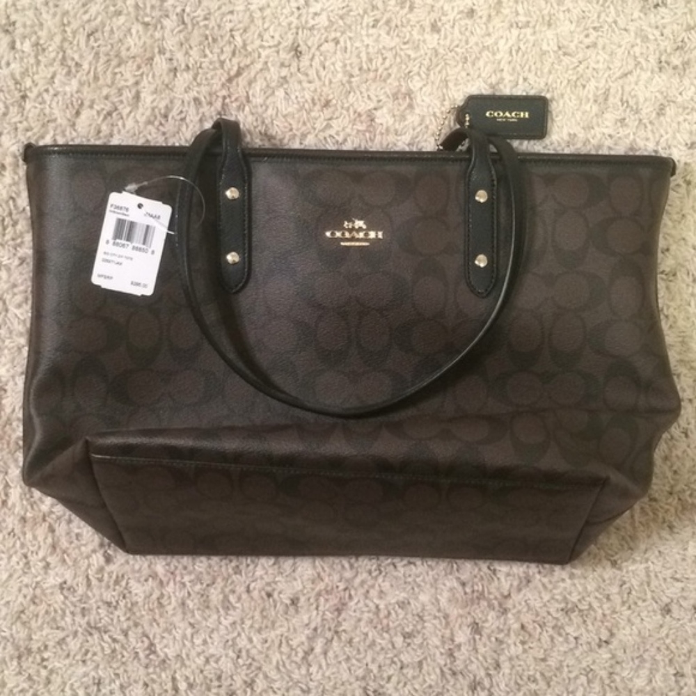 Coach Signature City Zip Tote - NWT! NWT